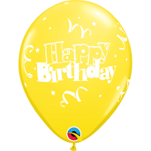 Load image into Gallery viewer, Happy Birthday Streamers & Stars 11" Balloons