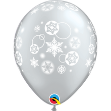Load image into Gallery viewer, Snowflakes & Circles 11" Balloons