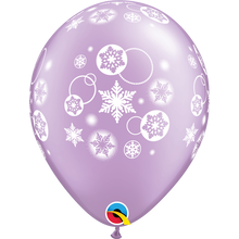 Load image into Gallery viewer, Snowflakes & Circles 11" Balloons