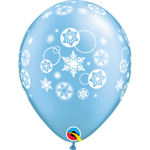 Load image into Gallery viewer, Snowflakes & Circles 11" Balloons