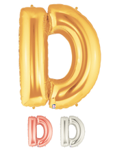 Load image into Gallery viewer, Letter D Foil Balloon Letters
