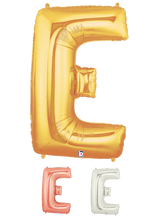 Load image into Gallery viewer, Gold Letter E Foil Balloon Letters
