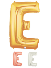 Load image into Gallery viewer, Letter E Foil Balloon Letters