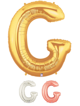 Load image into Gallery viewer, Letter G Foil Balloon Letters
