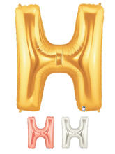 Load image into Gallery viewer, Letter H Foil Balloon Letters