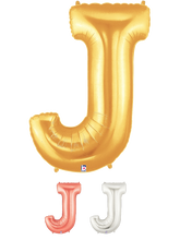 Load image into Gallery viewer, Gold Letter J Foil Balloon Letters
