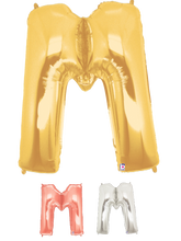 Load image into Gallery viewer, Letter M Foil Balloon Letters