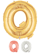 Load image into Gallery viewer, Letter Q Foil Balloon Letters