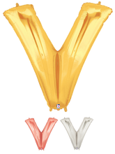 Load image into Gallery viewer, Letter V Foil Balloon Letters