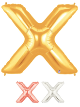 Load image into Gallery viewer, Letter X Foil Balloon Letters