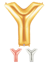 Load image into Gallery viewer, Letter Y Foil Balloon Letters