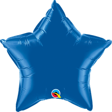 Load image into Gallery viewer, sapphire blue star foil balloon 20 inch
