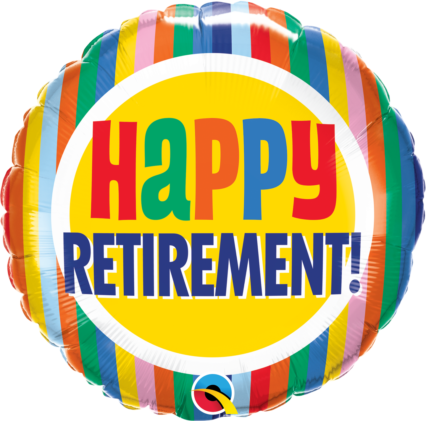 Retirement Colourful Stripes Balloon