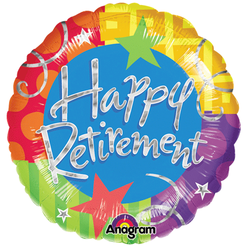 Jumbo Holographic Happy Retirement Balloon
