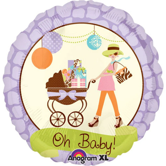 modern mommy oh baby balloon