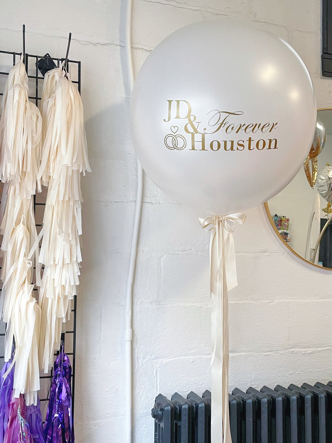3ft round luxe engagement customized balloons 