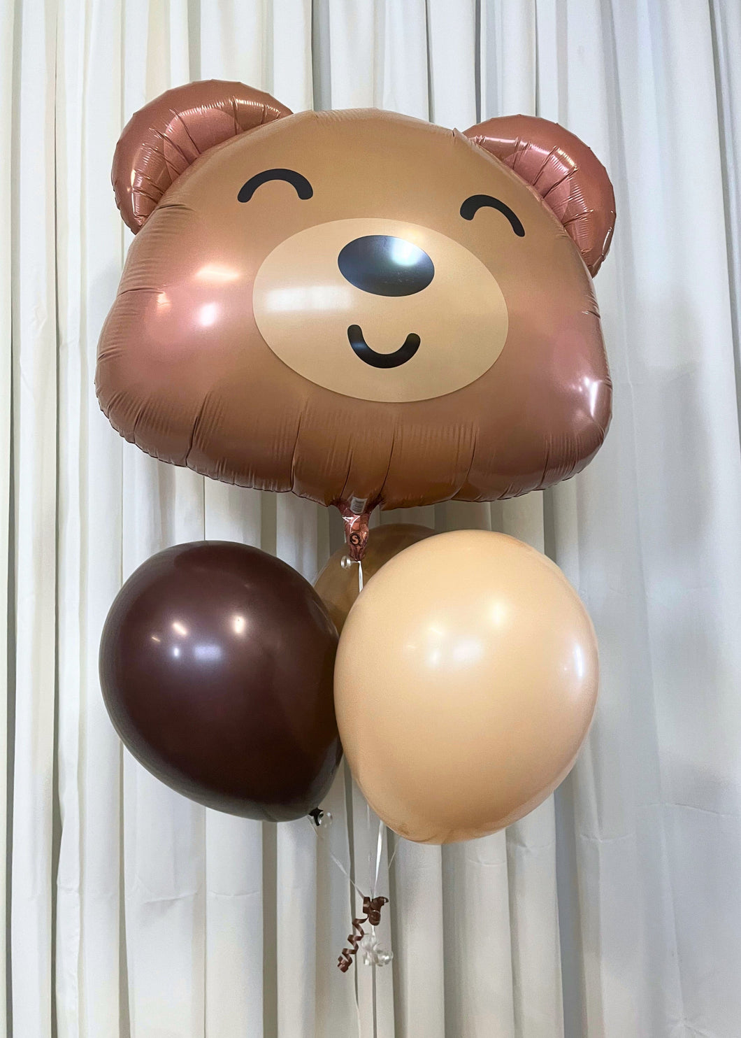 baby teddy bear supershape balloon and brown latex balloons
