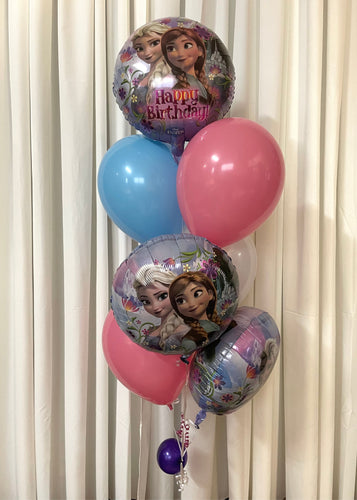 Frozen Elsa & Anna Balloon Bouquet 
