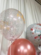 Load image into Gallery viewer, glitter filled 11&quot; happy birthday balloon
