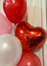 Load image into Gallery viewer, red heart mylar foil balloon with printed i love you balloon
