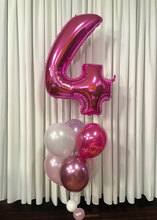 Load image into Gallery viewer, pink balloon package with a single number balloon
