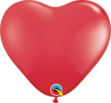 Load image into Gallery viewer, red heart shaped latex balloon
