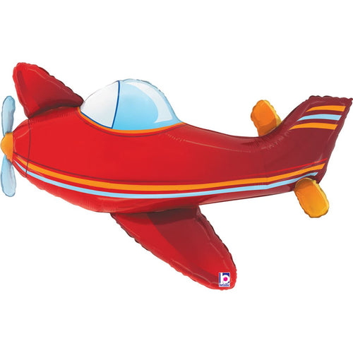 red vintage airplane balloon supershape