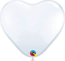 Load image into Gallery viewer, white heart shaped latex balloon
