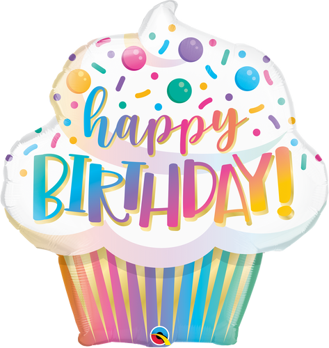 Happy Birthday Cupcake Balloon