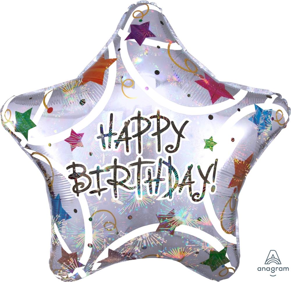 Happy Birthday Stars Jumbo Balloon