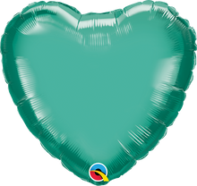 Load image into Gallery viewer, 18&#39;&#39; Chrome Green Heart Foil Balloon
