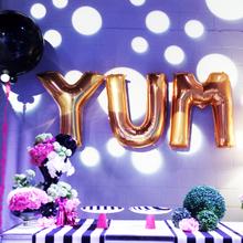 Load image into Gallery viewer, Gold Letter M Foil Balloon Letters
