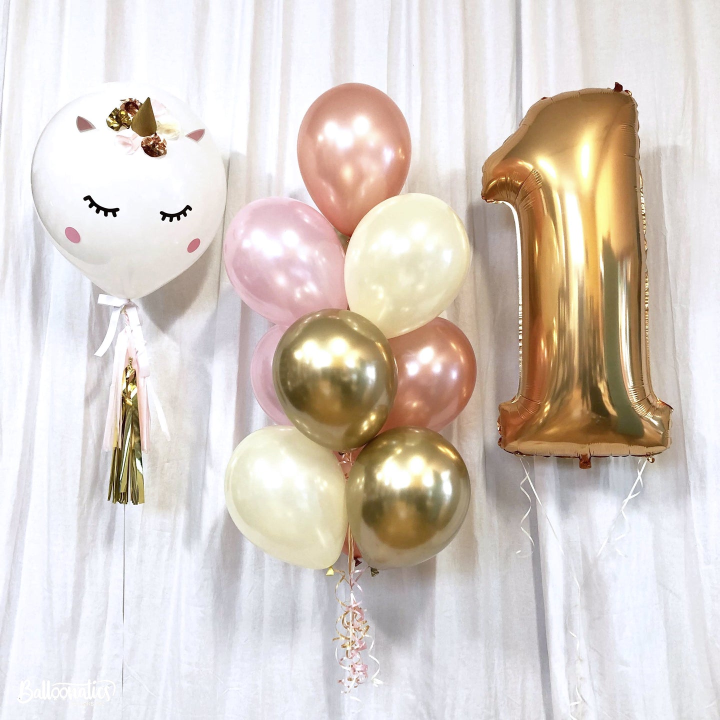 Custom Unicorn Birthday Balloon Standard Package