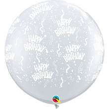 Load image into Gallery viewer, Happy Birthday Print Jewel Color 3 ft. Balloons
