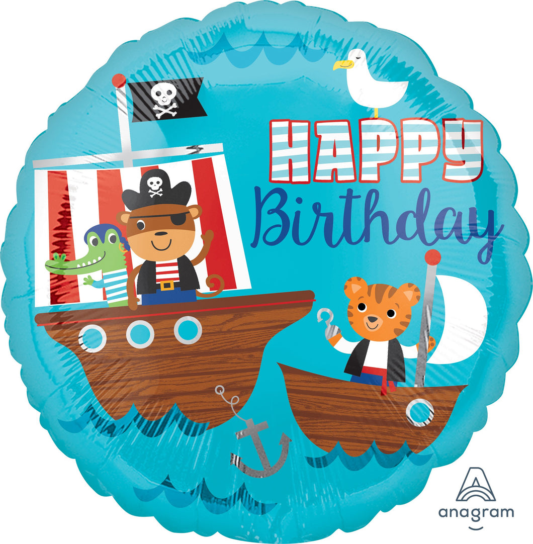 Happy Birthday Pirate Ship Balloon