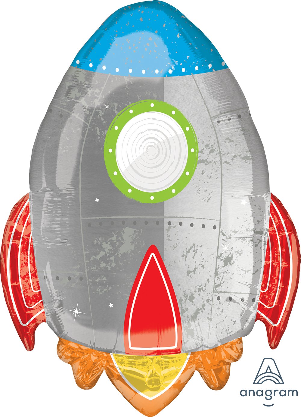 Blast Off Rocket Ship Birthday Supershape Balloon