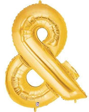Load image into Gallery viewer, Gold Ampersand Foil Balloon Letters
