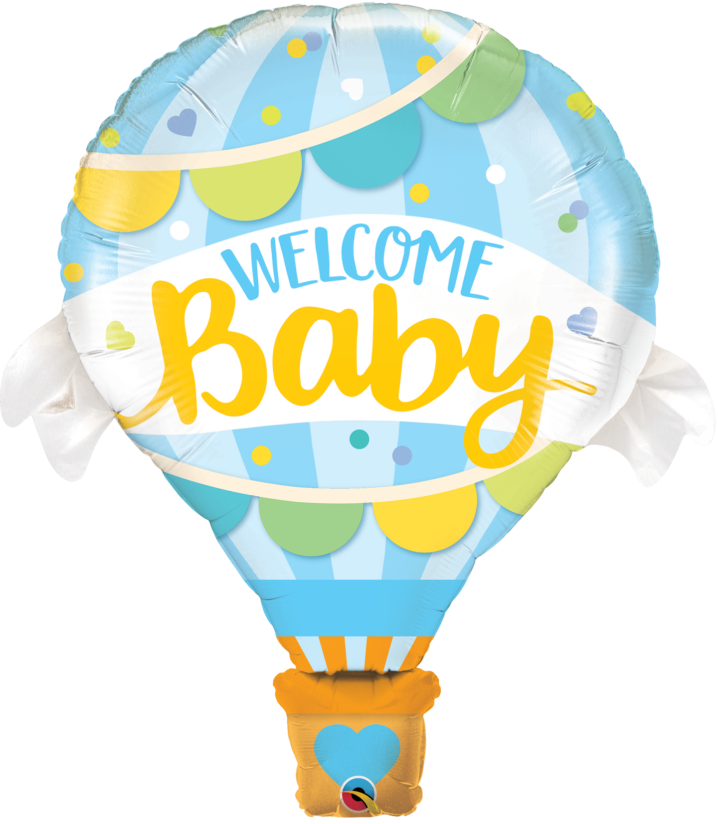 Welcome Baby Blue Hot Air Balloon Supershape