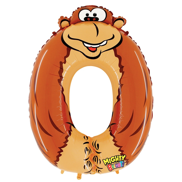 Number 0 Party Animal Zooloons Megaloon Balloon Numbers