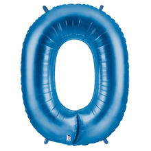 Load image into Gallery viewer, Blue Number 0 Megaloon Balloon Numbers
