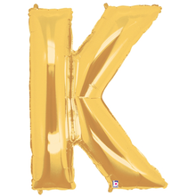 Load image into Gallery viewer, Gold Letter K Foil Balloon Letters
