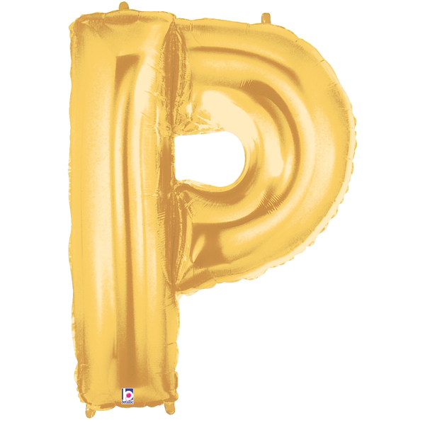 Gold Letter P Foil Balloon Letters