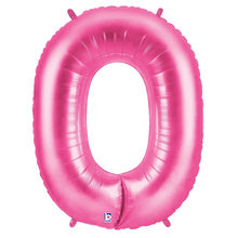 Load image into Gallery viewer, Pink Number 0 Megaloon Balloon Numbers

