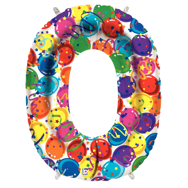 Number 0 Party Time Megaloon Balloon Numbers