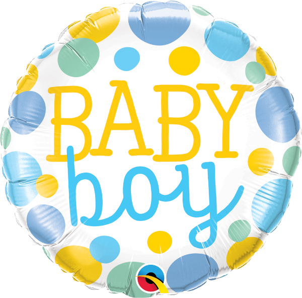 Baby Boy Dots Balloon