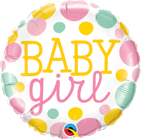 Baby Girl Dots Balloon
