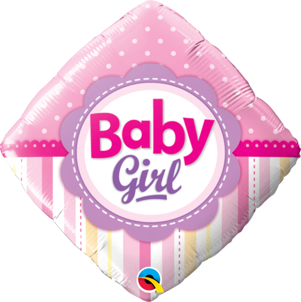 Baby Girl Dots & Stripes Balloon