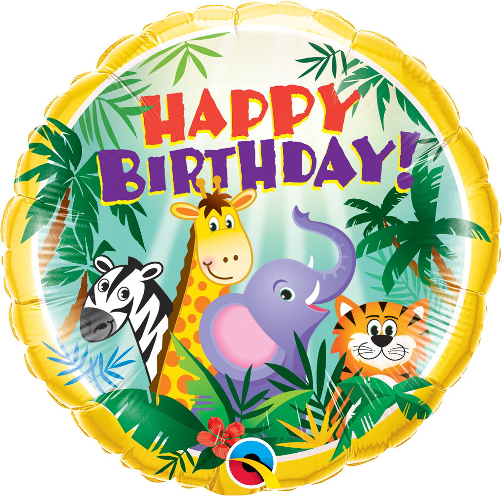 Birthday Jungle Friends Balloon