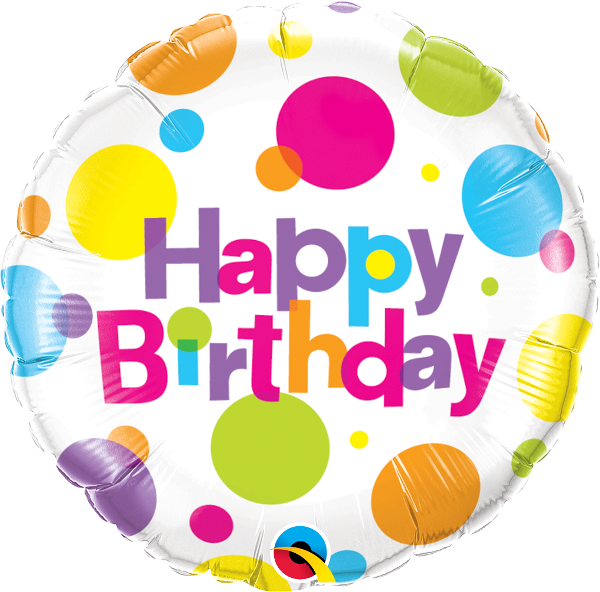 Happy Birthday Big Polka Dots Balloon