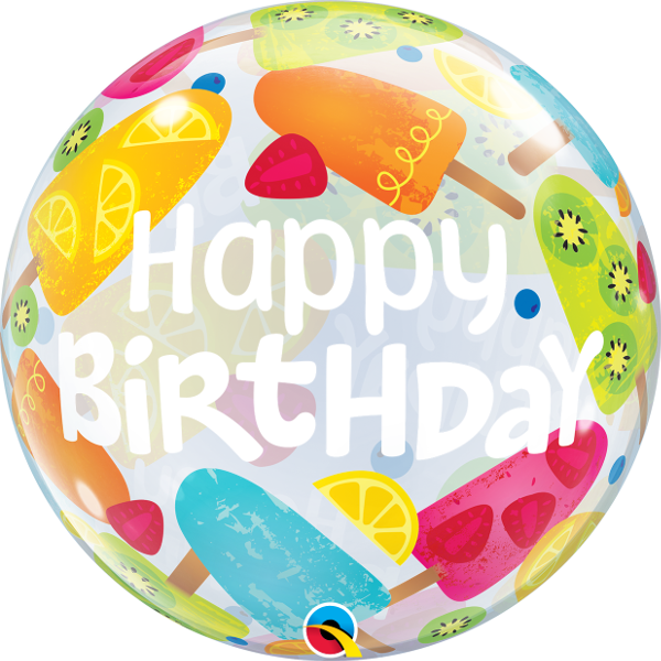 Happy Birthday Frozen Treats Bubble Balloon